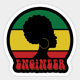 African American Engineer Black History Month Sticker